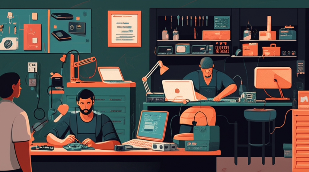 Atelier de réparation électronique